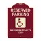 Signmission Reserved Parking Maximum Penalty $250 With HandicappedAluminum Sign, 18" L, 24" H, BU-1824-23065 A-DES-BU-1824-23065 - alternate 1